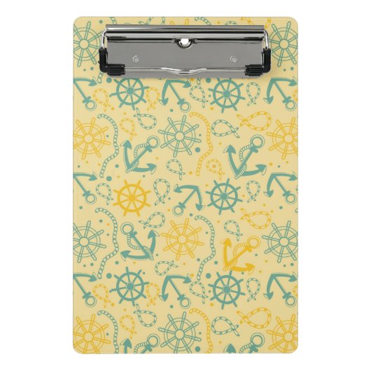 Achtergrond met anker, touwen mini klembord (Voorkant)