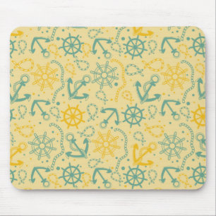 Achtergrond met anker, touwen muismat