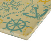 Achtergrond met anker, touwen snijplank (Hoek)