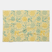 Achtergrond met anker, touwen theedoek (Horizontaal)