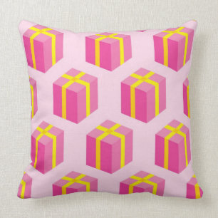 Achtergrond met cadeaus kussen