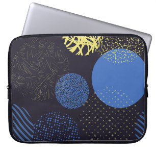 Achtergrond met cirkels. abstract kleurrijk laptop sleeve
