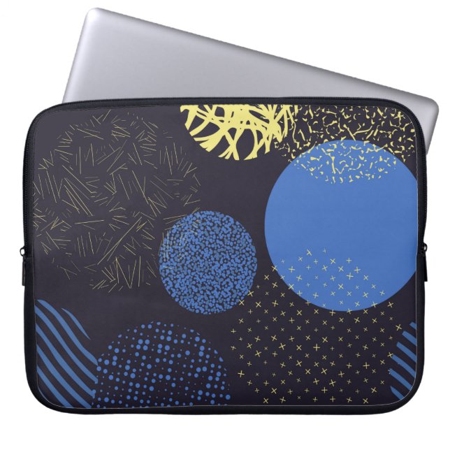Achtergrond met cirkels.  abstract kleurrijk laptop sleeve (Voorkant)