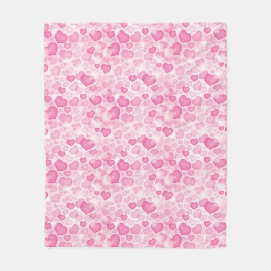 Achtergrond met hart fleece deken (Voorkant)