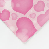 Achtergrond met hart fleece deken (Hoek)