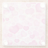 Achtergrond met hart glazen onderzetter (Achterkant)