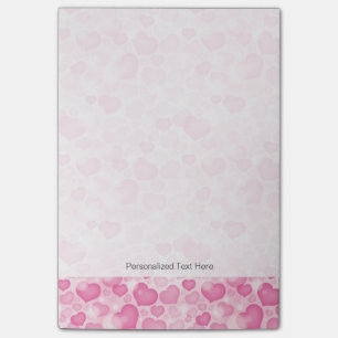 Achtergrond met hart post-it® notes