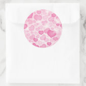 Achtergrond met hart ronde sticker (Tas)