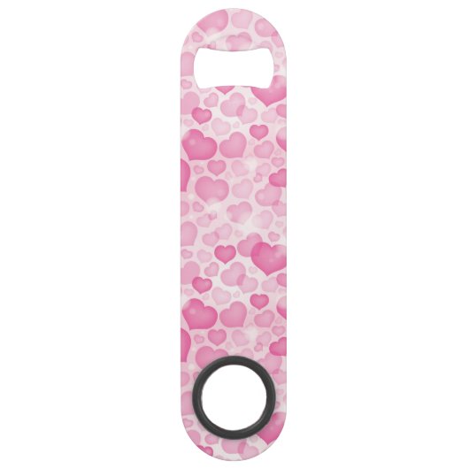 Achtergrond met hart speed flessenopener (Voorkant)