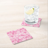 Achtergrond met hart vierkante kartonnen onderzetter (Insitu)