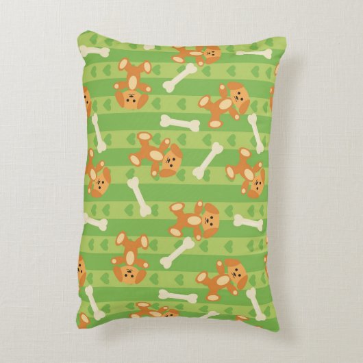 achtergrond met honden en botten decoratief kussen (Achterkant (Verticaal))