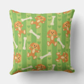 achtergrond met honden en botten kussen (Achterkant)