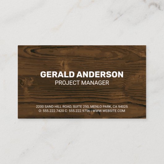 Achtergrond met houtstructuur | stapel spijkers visitekaartje (Achterkant)