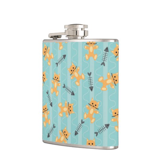 achtergrond met katten heupfles (Links)