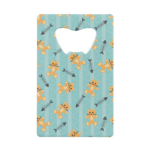 achtergrond met katten kredietkaart flessenopener