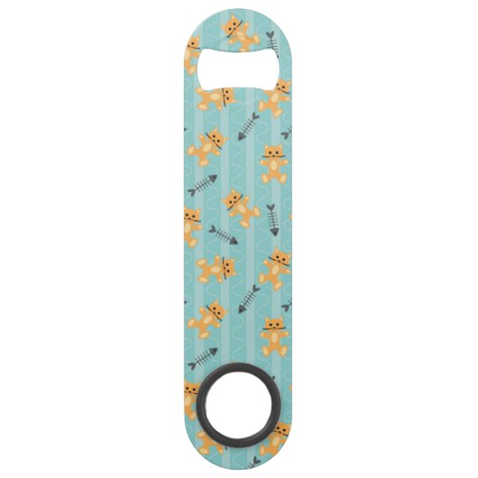 achtergrond met katten speed flessenopener (Voorkant)