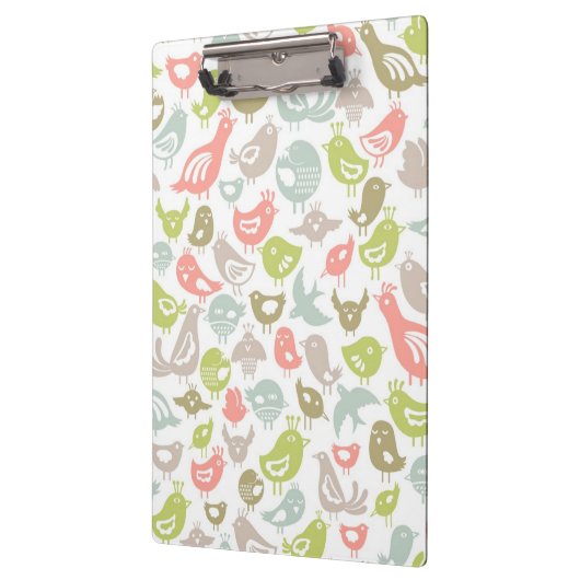 achtergrond met kleurrijke siervogels klembord (Links)