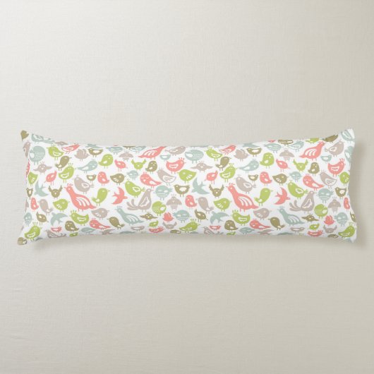 achtergrond met kleurrijke siervogels lichaamskussen (Voorkant)