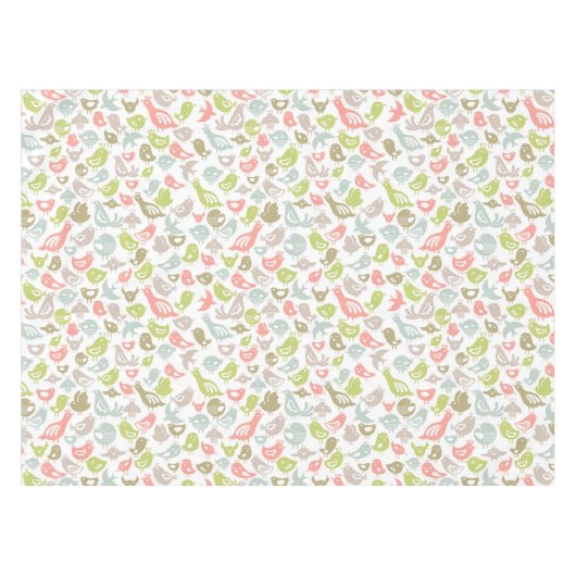 achtergrond met kleurrijke siervogels tafelkleed (Voorkant (Horizontaal))