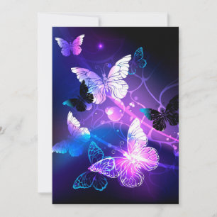 Achtergrond met nachtvliegen aankondiging