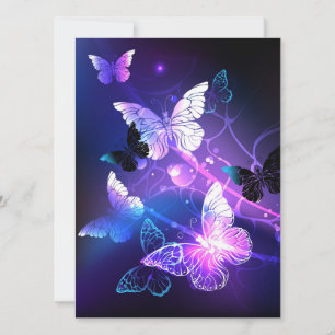 Achtergrond met nachtvliegen aankondiging