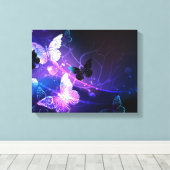 Achtergrond met nachtvliegen canvas afdruk (Insitu (Houten vloer))