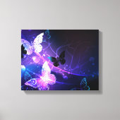 Achtergrond met nachtvliegen canvas afdruk (Voorkant)