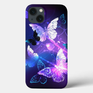 Achtergrond met nachtvliegen iPhone 13 hoesje