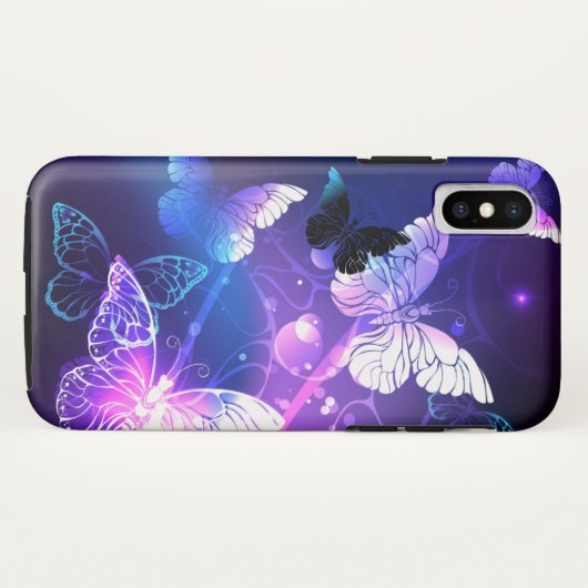 Achtergrond met nachtvliegen Case-Mate iPhone case (Achterkant (horizontaal))