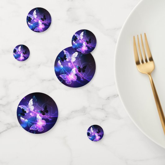 Achtergrond met nachtvliegen confetti (Groep)