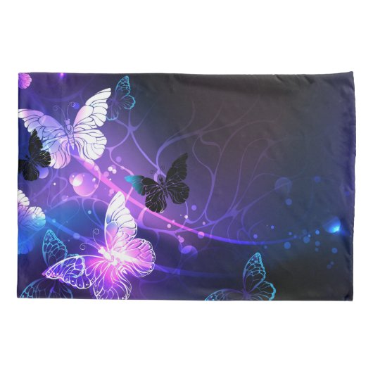 Achtergrond met nachtvliegen kussensloop (Achterkant)