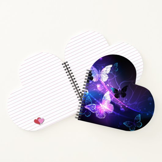 Achtergrond met nachtvliegen notitieboek (Binnen)