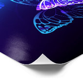 Achtergrond met nachtvliegen perfect poster (Hoek)