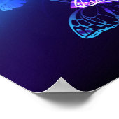 Achtergrond met nachtvliegen poster (Hoek)