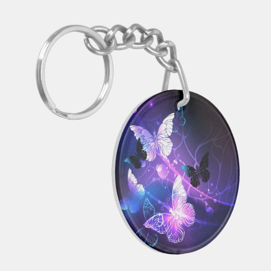 Achtergrond met nachtvliegen sleutelhanger (Voorkant Links)