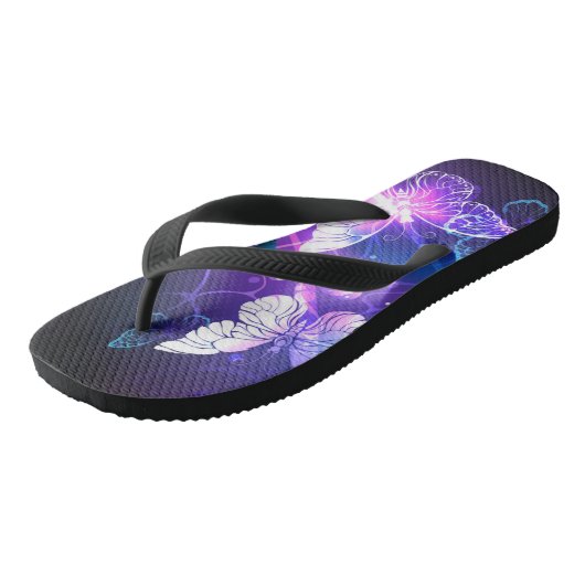 Achtergrond met nachtvliegen teenslippers (Schuin)