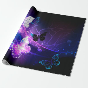 Achtergrond met Nachtvlinders Cadeaupapier