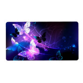 Achtergrond met nachtvlinders etiket (Voorkant)