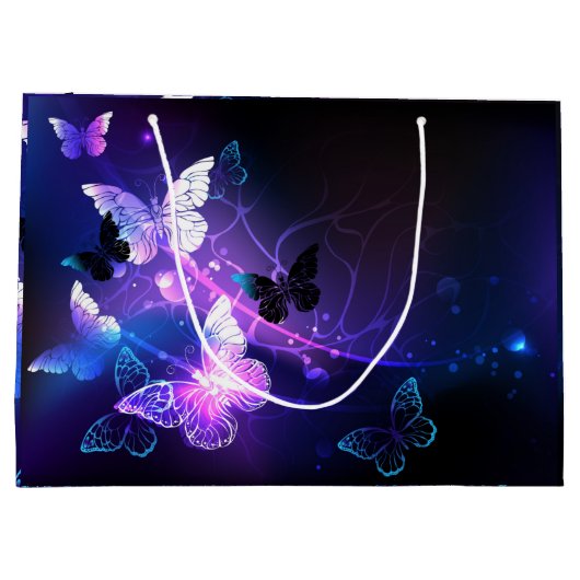 Achtergrond met Nachtvlinders Groot Cadeauzakje (Achterkant)