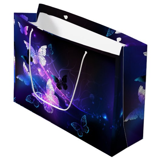 Achtergrond met Nachtvlinders Groot Cadeauzakje (Voorkant Gekanteld)