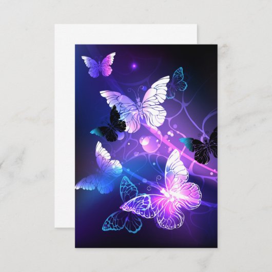 Achtergrond met Nachtvlinders Kaart (Voorkant / Achterkant)