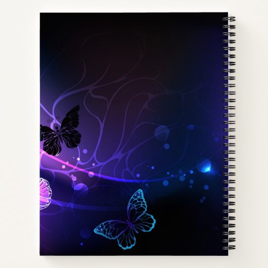 Achtergrond met Nachtvlinders Notitieboek (Achterkant)