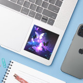 Achtergrond met nachtvlinders sticker (Laptop met iPhone)