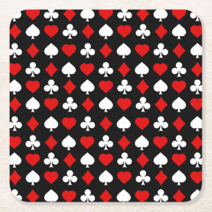 Achtergrond met pakken vierkante kartonnen onderzetter