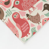 achtergrond met schattige vogels fleece deken (Hoek)