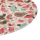 achtergrond met schattige vogels snijplank (Hoek)