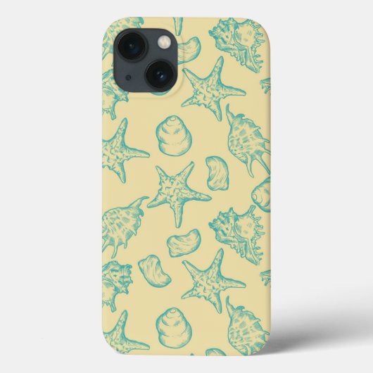 Achtergrond met schelpen. Handtekening 2 Case-Mate iPhone Case (Achterkant)