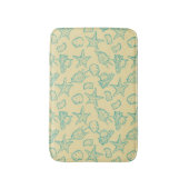 Achtergrond met schelpen. Handtekening Badmat (Voorkant Verticaal)