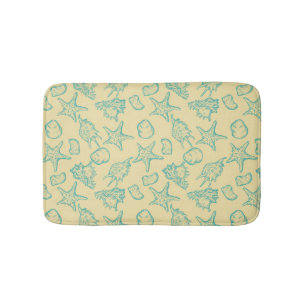 Achtergrond met schelpen. Handtekening Badmat
