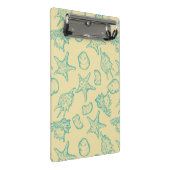 Achtergrond met schelpen. Handtekening Mini Klembord (Schuin)